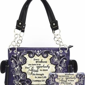 western origin scripture handbag